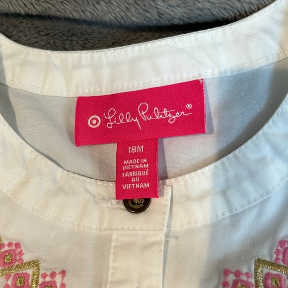 Lily Pulitzer Baby Embroidered White Top-18M - Picture 3 of 4
